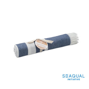 Telo hammam Seaqual in tessuto riciclato con frange 700x1400mm