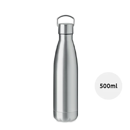 Borraccia termica in acciaio inox a doppio strato con sottovuoto isolante da 500ml