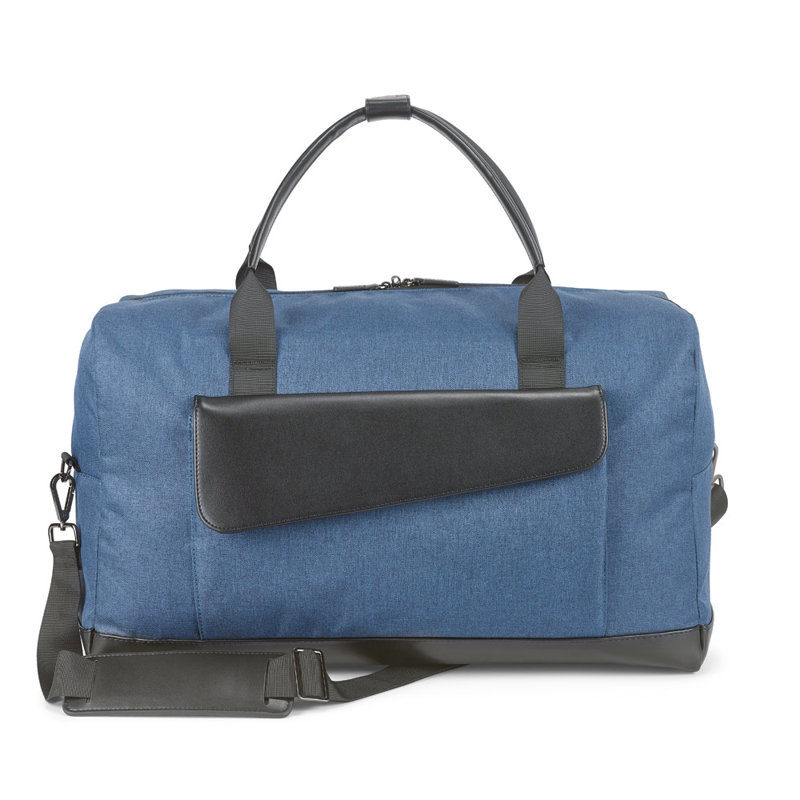Borsone da viaggio elegante con dettagli in similpelle con ampio scomparto principale e quattro tasche interne e una esterna fornita in una borsa in TNT 50x30x25cm