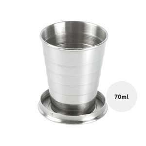 Bicchiere pieghevole in acciaio inox 70ml