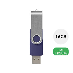 Chiavetta USB in plastica e alluminio in diverse colorazioni da 16GB
