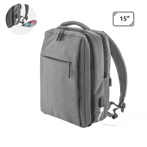 Zaino porta pc da 15" in poliestere 400D con organizer interno e aggancio trolley