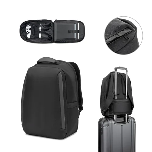 Zaino porta pc da 17.3" in twill con sistema antifurto rivestimento idrorepellente