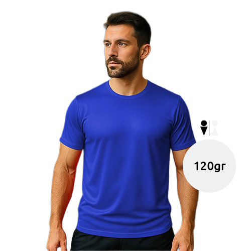 T-shirt sportiva da uomo a maniche corte tessuto tecnico poliestere riciclato 120gr