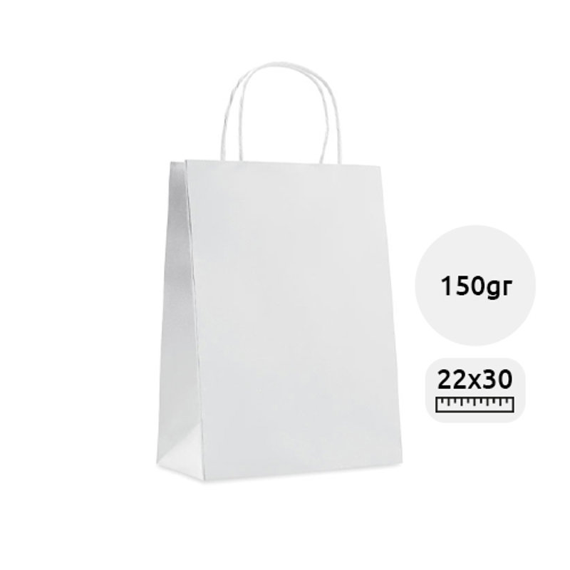 Shopper regalo in carta formato medio da 150gr 22x11x30cm