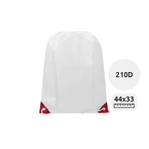 Sacca in poliestere con angoli colorati da 210D 33x44cm