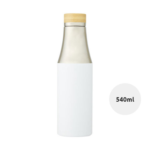 Borraccia in acciaio inossidabile con isolamento sottovuoto in rame e coperchio in bambù da 540 ml in confezione regalo