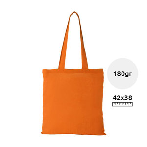 Shopper in cotone con manici lunghi disponibili in vari colori da 180gr 38x42cm