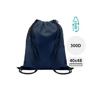 Sacca Grande in poliestere in 300D RPET con tasca esterna laterale con cerniera 40x48cm