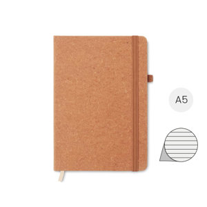 Block notes A5 con copertina in PU riciclato e fogli a righe