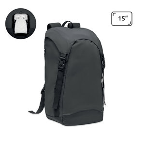 Zaino idrorepellente porta pc in poliestere 190T riflettente ad alta visibilità con cinghia sul petto e in vita