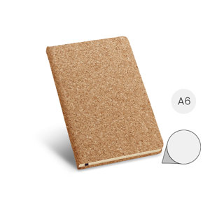 Block note A6 copertina in sughero e 160 pagine avorio lisce
