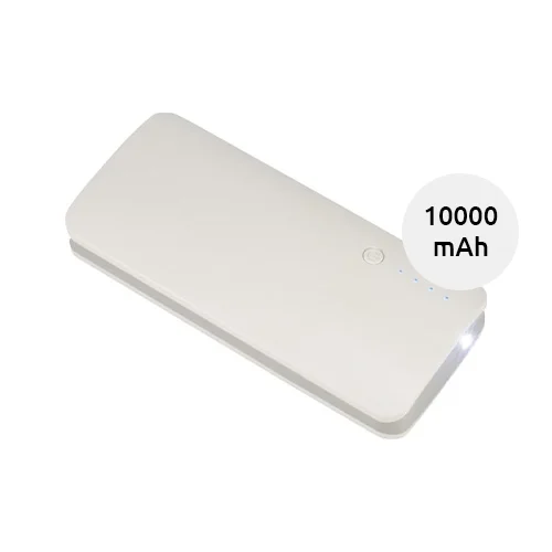 Power bank in ABS con torcia e led di stato da 10000mAh fornito in scatola regalo
