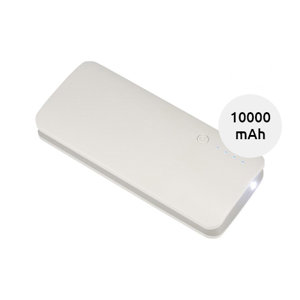 Power bank in ABS con torcia e led di stato da 10000mAh fornito in scatola regalo