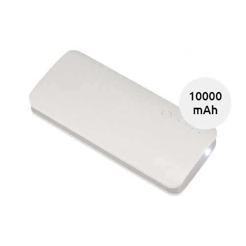 Power bank in ABS con torcia e led di stato da 10000mAh fornito in scatola regalo