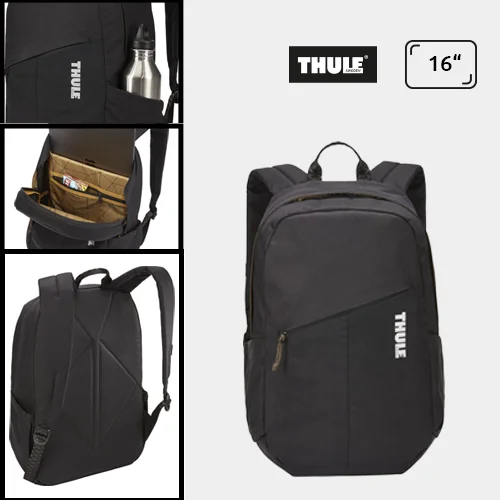 Zaino porta pc Thule da 16'' in poliestere riciclato e nylon con tasche e base imbottita