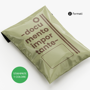 Buste in plastica per spedizioni colore verde stampate 1 colore a scelta sul fronte