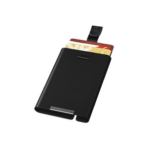 Porta carte a scorrimento in alluminio con protezione RFID 