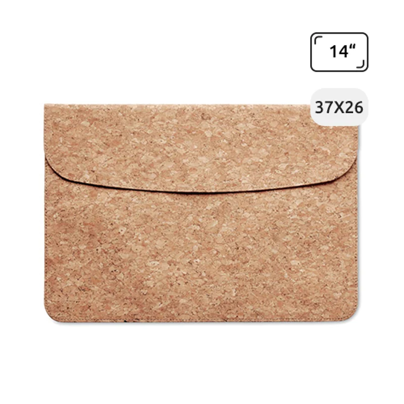 Custodia porta pc da 14" in sughero con chiusura magnetica 37x26cm
