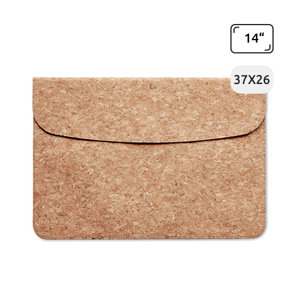 Custodia porta pc da 14" in sughero con chiusura magnetica 37x26cm