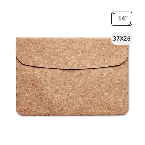 Custodia porta pc da 14" in sughero con chiusura magnetica 37x26cm