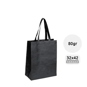 Shopper in TNT a soffietto con manici lunghi da 80gr 32x42x15cm