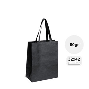 Shopper in TNT a soffietto con manici lunghi da 80gr 32x42x15cm
