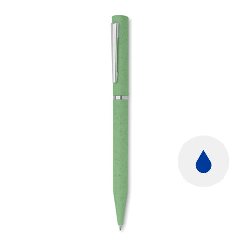 Penna a sfera in paglia di grano a rotazione refill blu