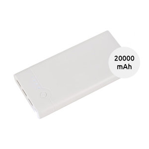 Powerbank in ABS con torcia e led di stato da 20000mAh fornito in scatola regalo