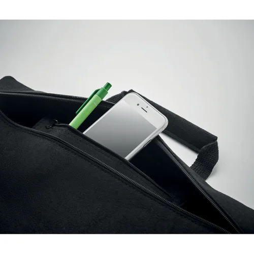 Borsa porta pc da 15" in feltro con cerniera e tasca interna 38x6.5x28cm
