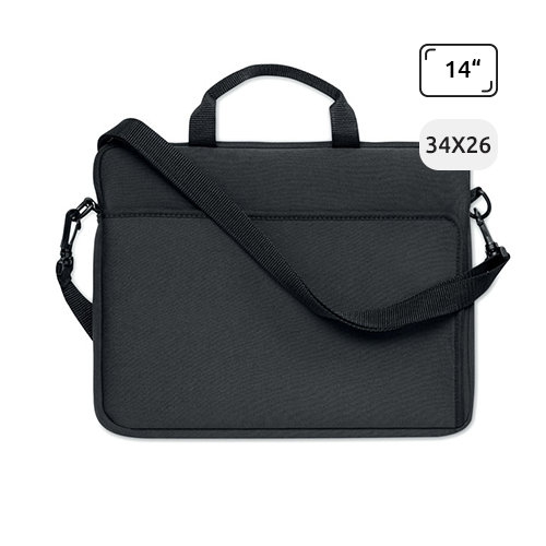 Borsa porta pc da 14" in neoprene con manico e tracolla regolabile 35x2x26cm