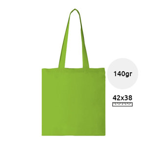 Shopper in cotone con manici lunghi in diverse colorazioni da 140gr 38X42cm