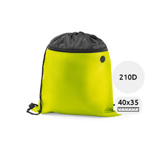 Sacca a zaino in poliestere con passaggio per auricolari da 210D 35x40cm