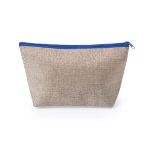 Pochette in poliestere bicolore con chiusura a zip 22x 14x6.5cm