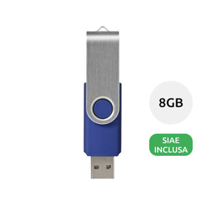 Chiavetta USB in plastica e alluminio in diverse colorazioni da 8GB