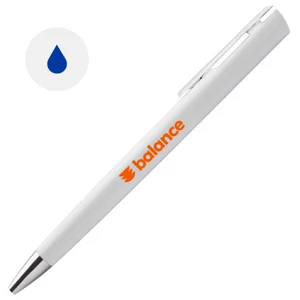 Penna a sfera in plastica meccanismo a scatto refill blu