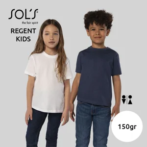T-shirt SOL'S REGENT da bambino unisex 100% cotone a girocollo taglio regolare 150gr