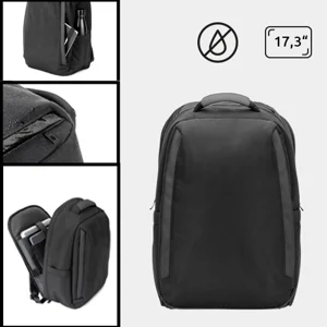 Zaino porta pc da 17.3" in twill con sistema antifurto rivestimento idrorepellente