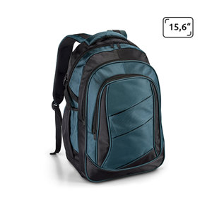 Zaino porta pc multitasca da 15.6" in poliestere 1680D e 300D con fibbie di sicurezza sui lati e spallacci imbottiti