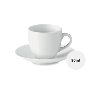 Tazzina da caffè in porcellana con piattino 80ml