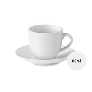 Tazzina da caffè in porcellana con piattino 80ml