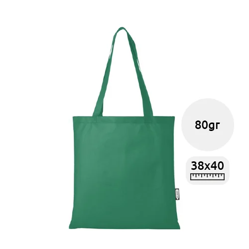 Shopper in TNT riciclato certificato GRS da 80gr 38x40cm