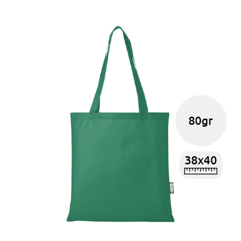 Shopper in TNT riciclato certificato GRS da 80gr 38x40cm