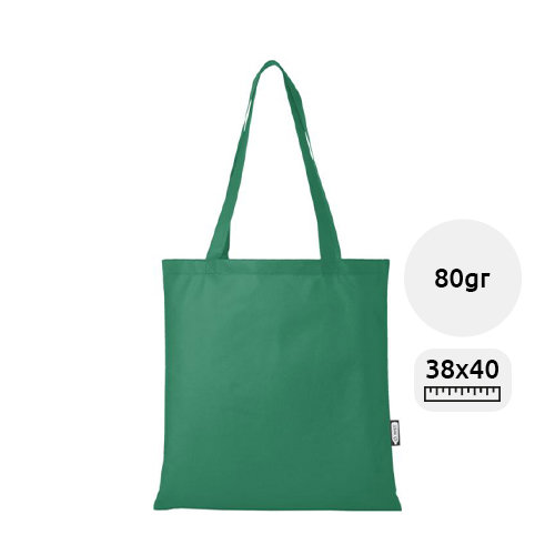 Shopper in TNT riciclato certificato GRS da 80gr 38x40cm