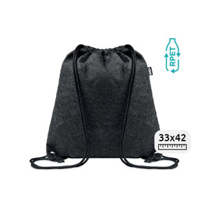 Sacca in feltro e RPET con chiusura a coulisse 33x42cm