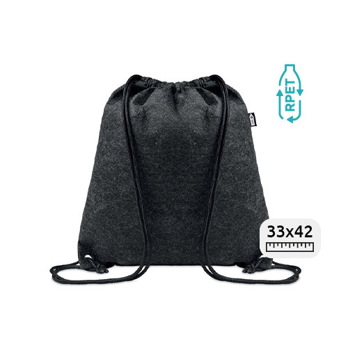 Sacca in feltro e RPET con chiusura a coulisse 33x42cm
