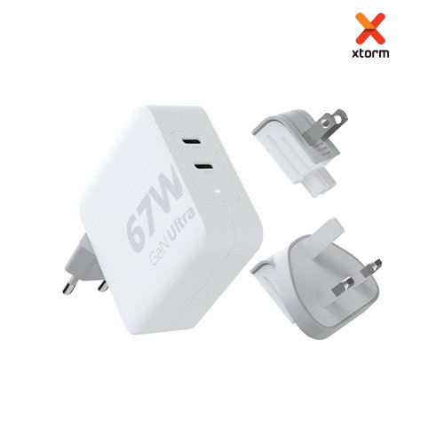 Caricabatterie da viaggio a marchio Xtorm da 67 W con cavo USB-C