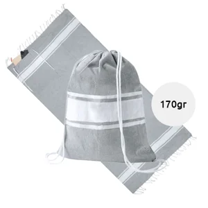 Sacca pareo mare trasformabile in cotone riciclato 180x90cm da 170gr