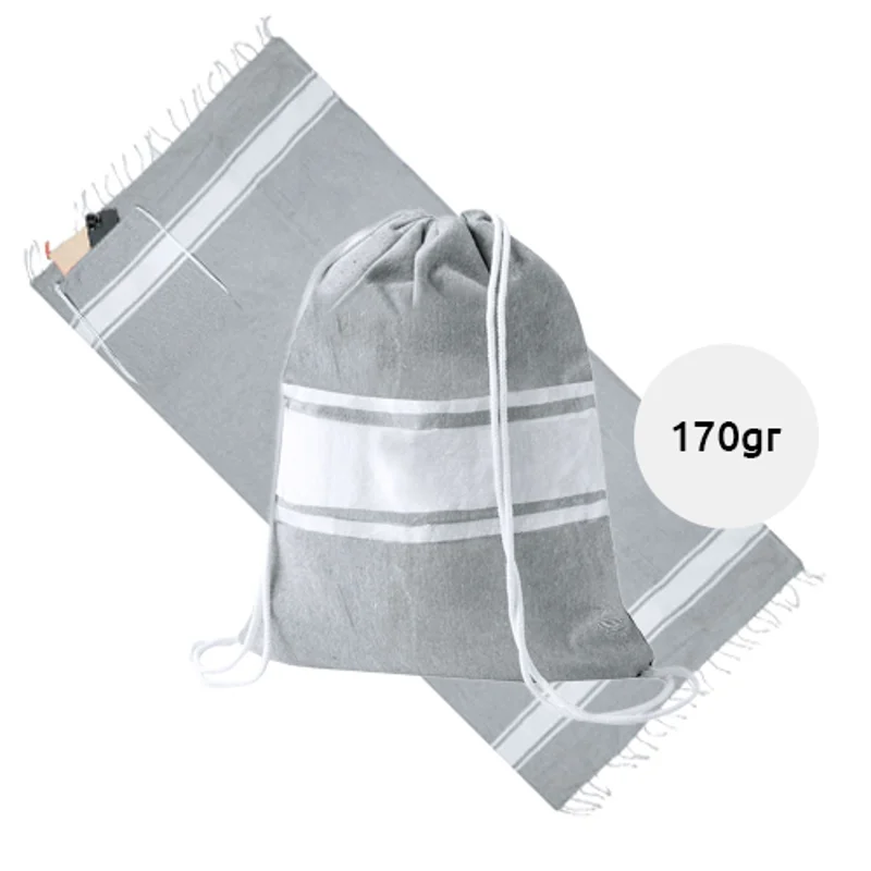 Sacca pareo mare trasformabile in cotone riciclato 180x90cm da 170gr