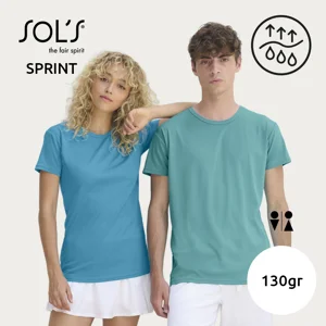 T-shirt SOL'S SPRINT unisex sportiva colori assortiti a girocollo taglio regolare in poliestere traspirante 130gr